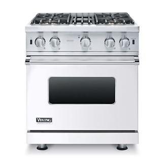 Viking Professional 5 Series 30-Inch 4 Burner Natural Gas Range - White - VGCC5304BWH thumbnail