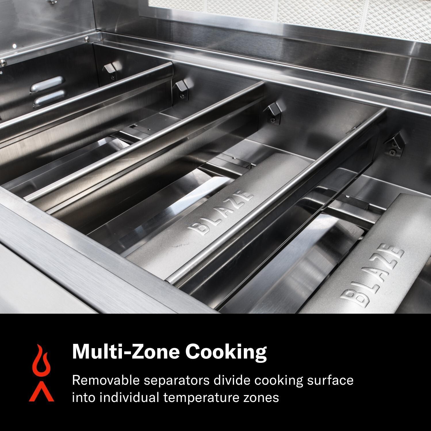 Blaze BLZ-4LTE3-NG Built-In Natural Gas Grill - Multi-Zone Cooking - Detail thumbnail