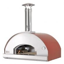 Fontana Forni Forno Toscano Mangiafuoco 39-Inch Countertop Wood-Fired Pizza Oven - Red image