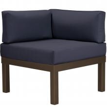 Ashbee Aluminum Corner Patio Sectional Chair By Telescope Casual - Textured Kona/Indigo