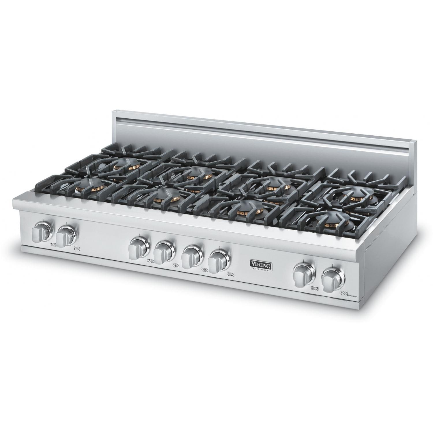 Viking Professional 5 Series 48-Inch 8-Burner Natural Gas Rangetop - Stainless Steel - VRT5488BSS