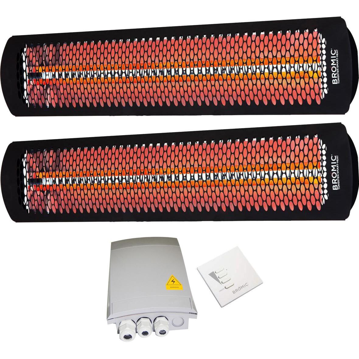 Set Of Two Bromic Tungsten 6000W Smart-Heat Infrared Electric Patio Heaters thumbnail