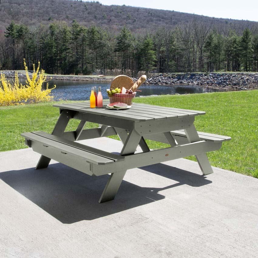 Lookwood 71 Inch Eucalyptus Polyresin Picnic Table By Lakeview Outdoor Designs - Lifestyle thumbnail