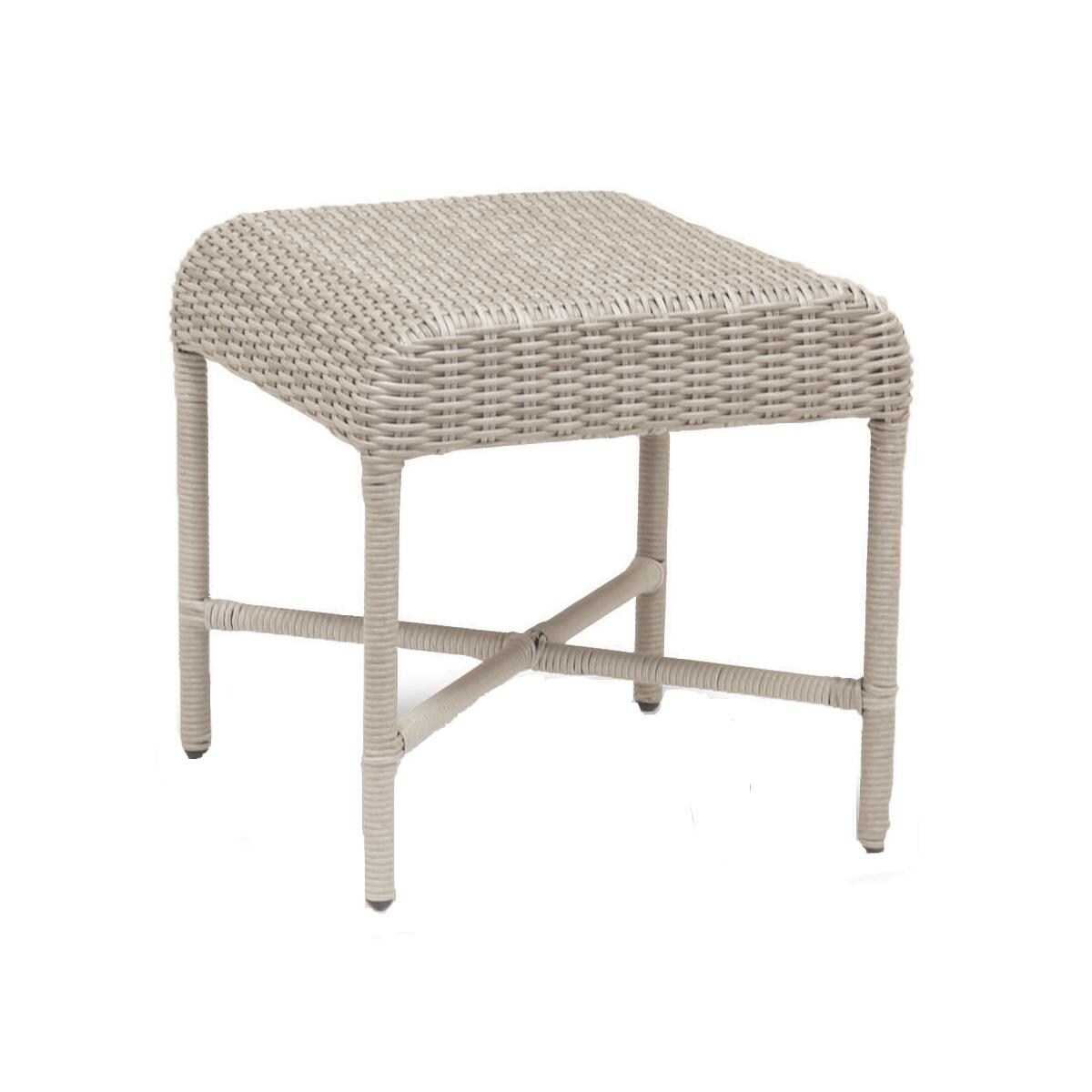 Manhattan 21 Inch Square Wicker End Table in Dove Gray by Sunset West