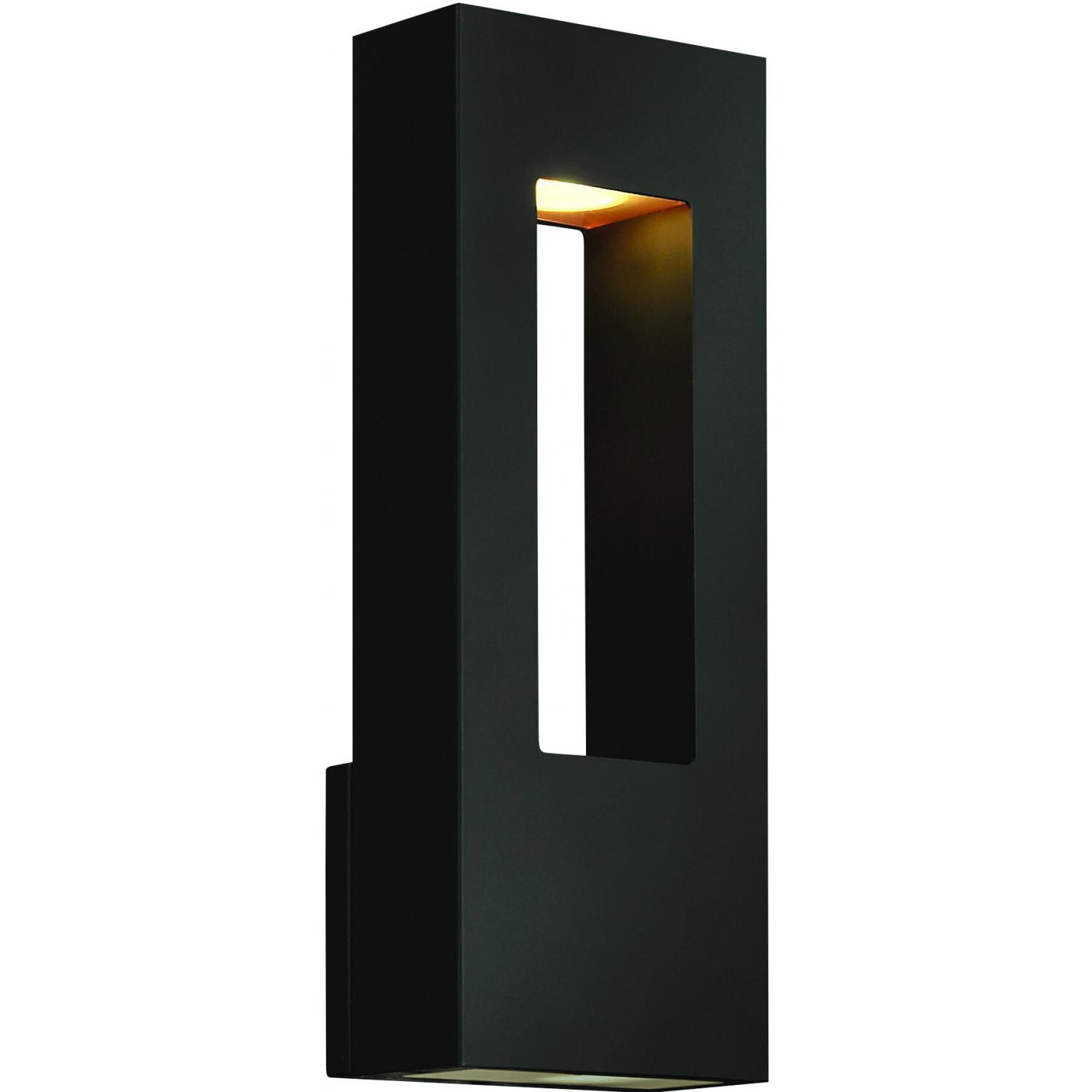 Hinkley Lighting Atlantis Two Light 16-Inch Dark Sky Outdoor Wall Light - Satin Black - 1648SK image