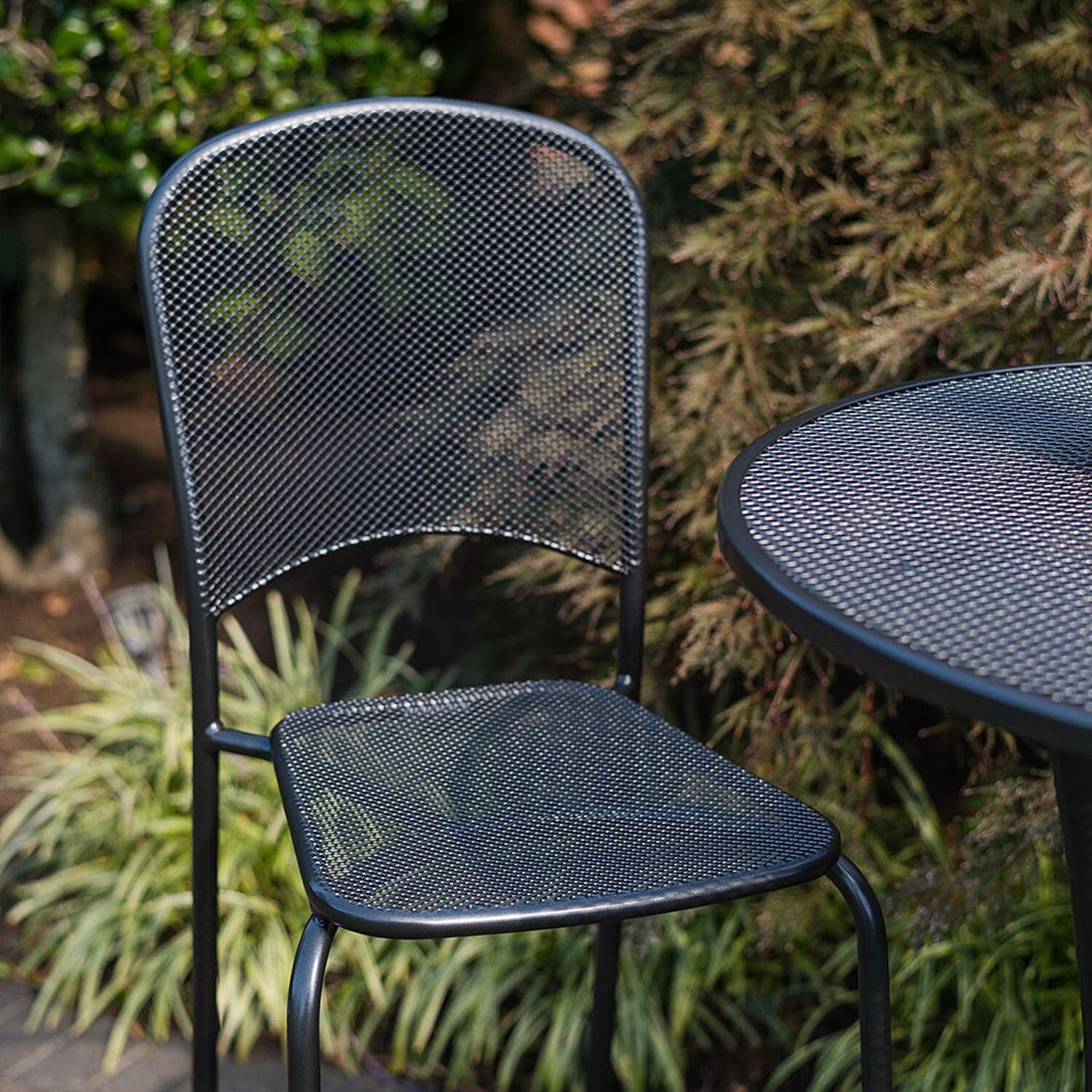 Carlo 5 Pc Steel Bar Dining Set in Gray By KETTLER - Back Rest & Seat - Detail thumbnail