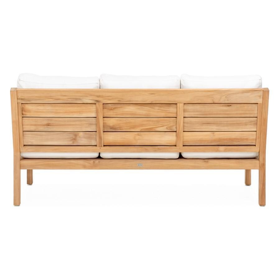 Teak + Table Monday Teak Patio Sofa in Granite - Back - White Background thumbnail