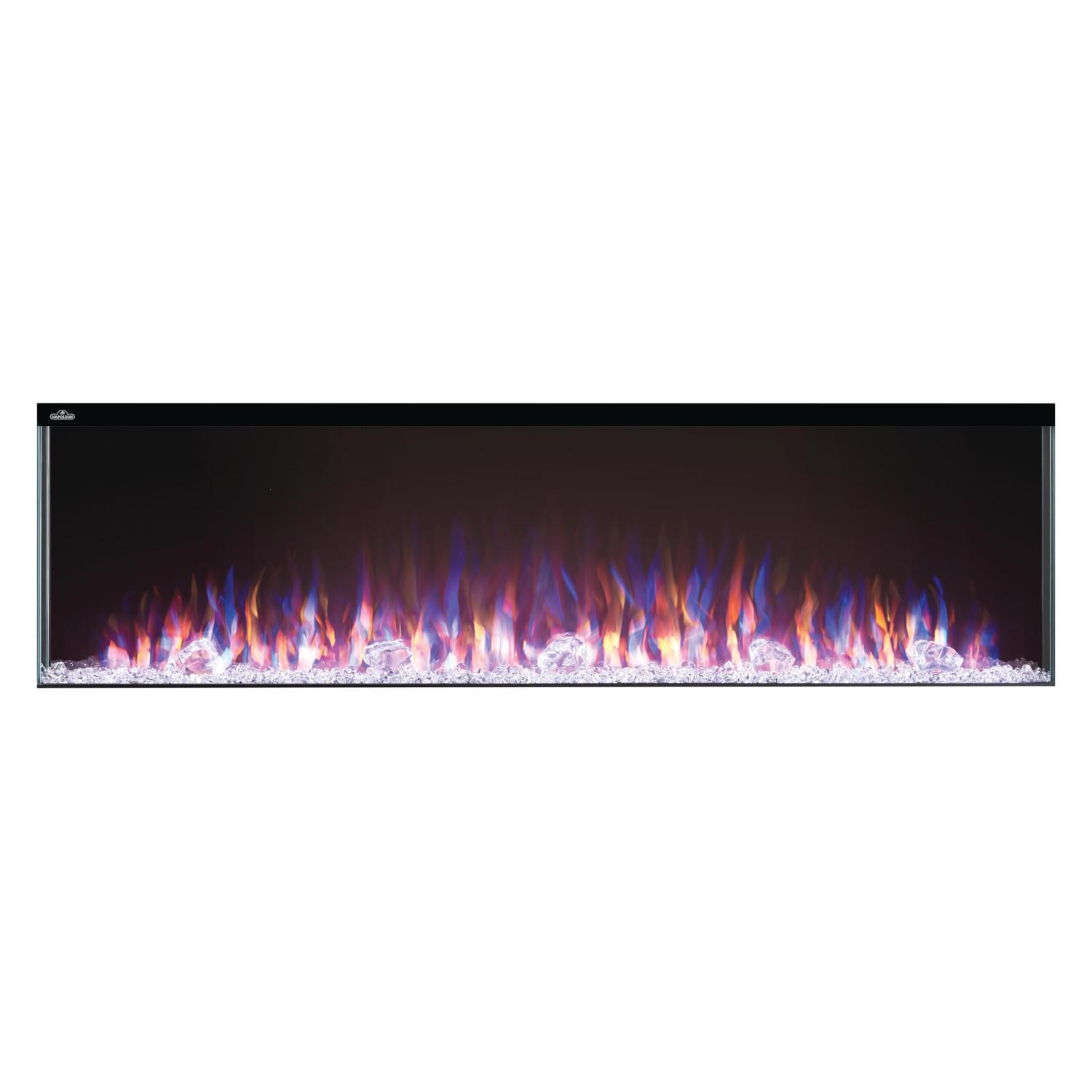 Napoleon NEFB60H-3SV 60-Inch Trivista 3-Sided Built-In Electric Fireplace - Multi-colored Flames with Crystals thumbnail