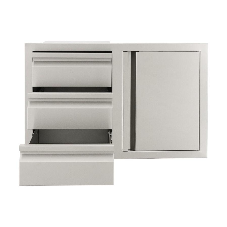 RCS VDC2 Valiant Reversible Triple Drawer & Door Combo - Front Doors and Drawers Open thumbnail