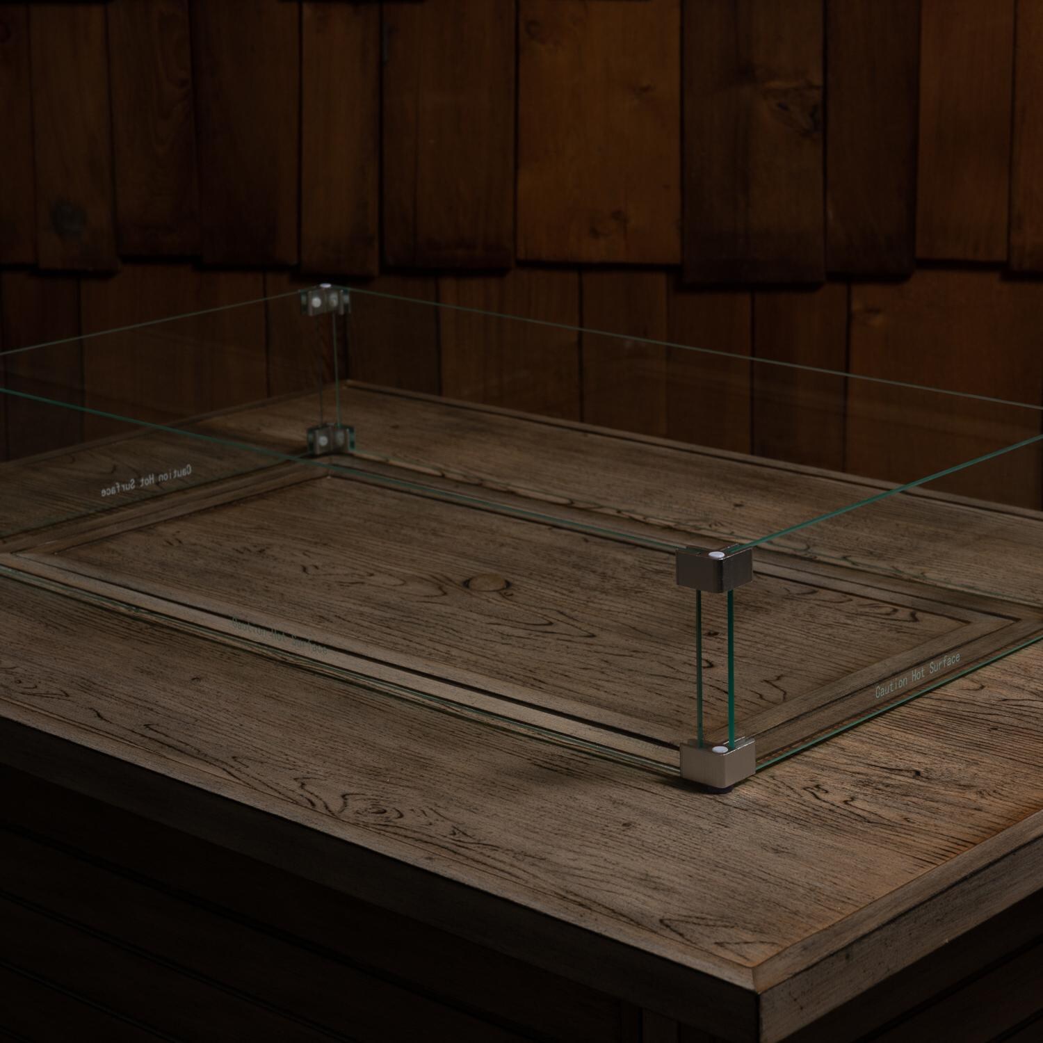 Ultimate Patio 63248 Wind Guard For Rectangular Fire Pits - Demo Covered Burner thumbnail