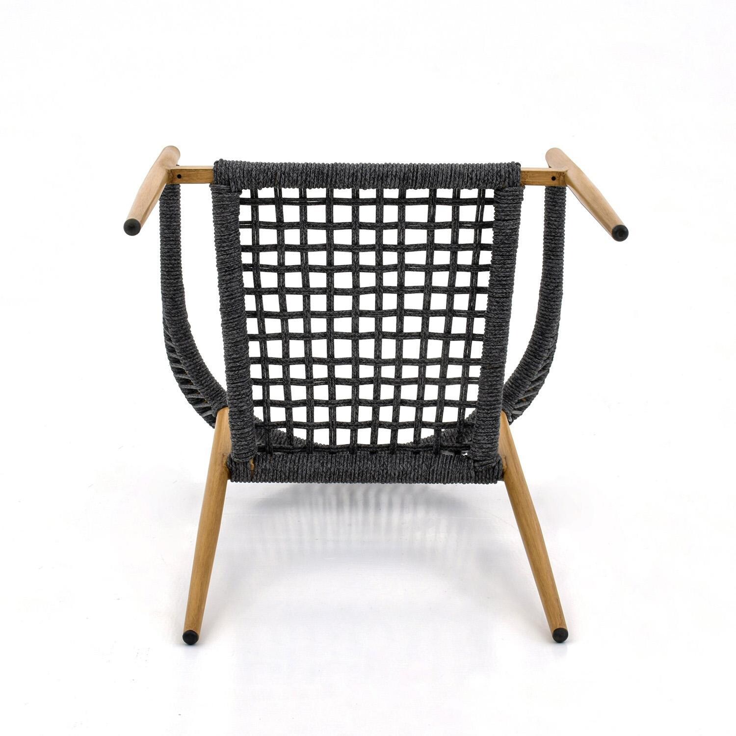 Lakeview Outdoor Designs LV-352-7 Eden Isle 7 Pc Aluminum Dining Set in Natural Wood - Chair Bottom - Detail thumbnail