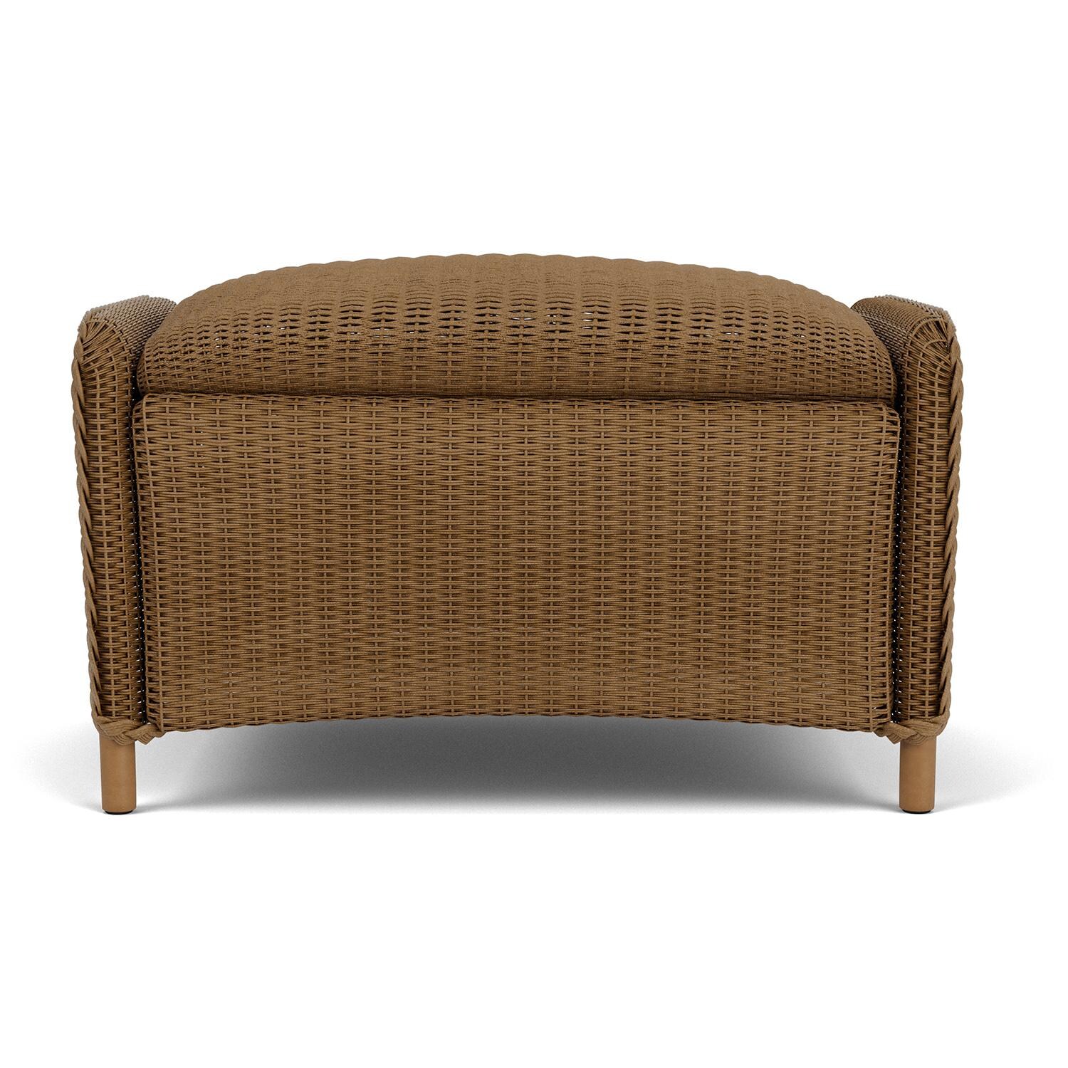 Lloyd Flanders Reflections Ottoman, Padded in Hickory Finish - Back thumbnail