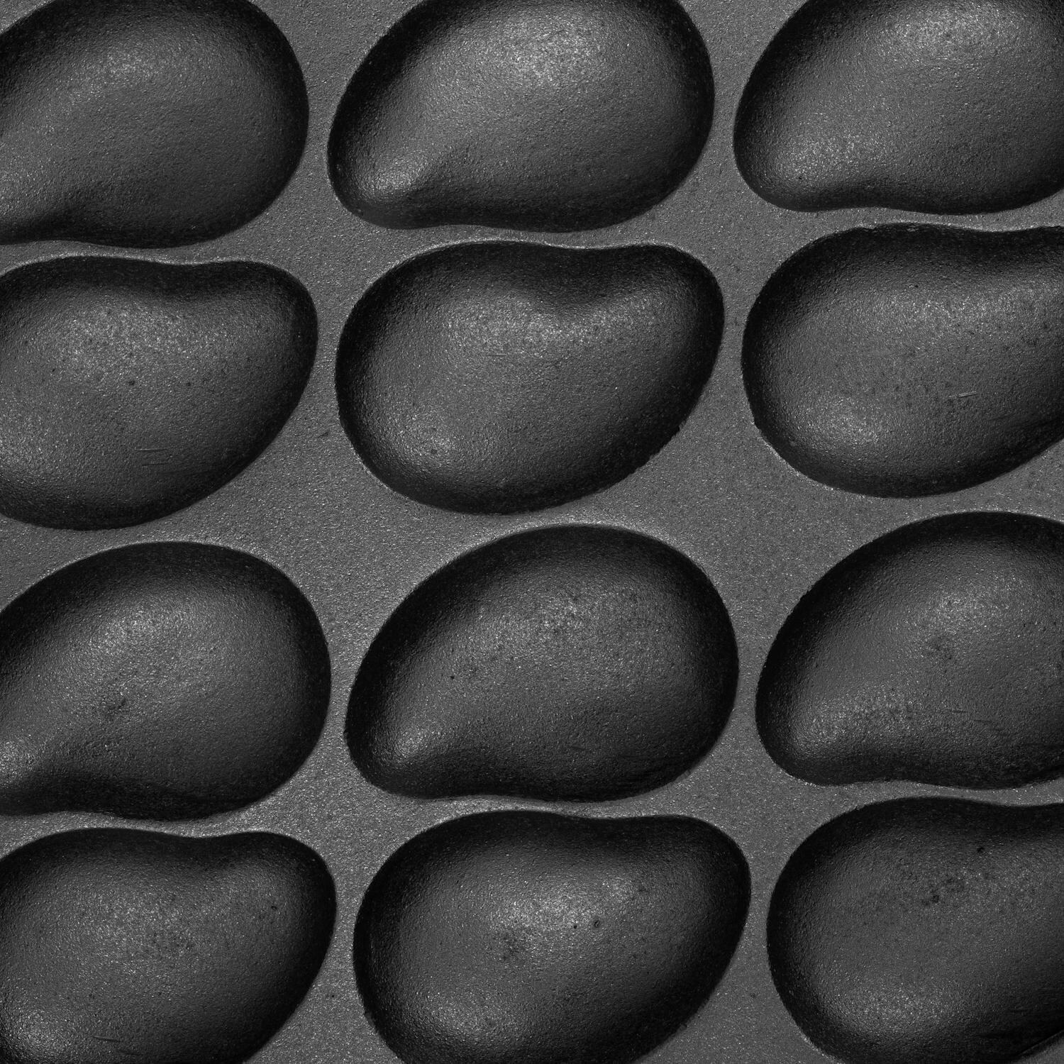 BBQGuys Signature BBQ-OY Cast Iron Oyster Pan - Holds 12 Oysters thumbnail