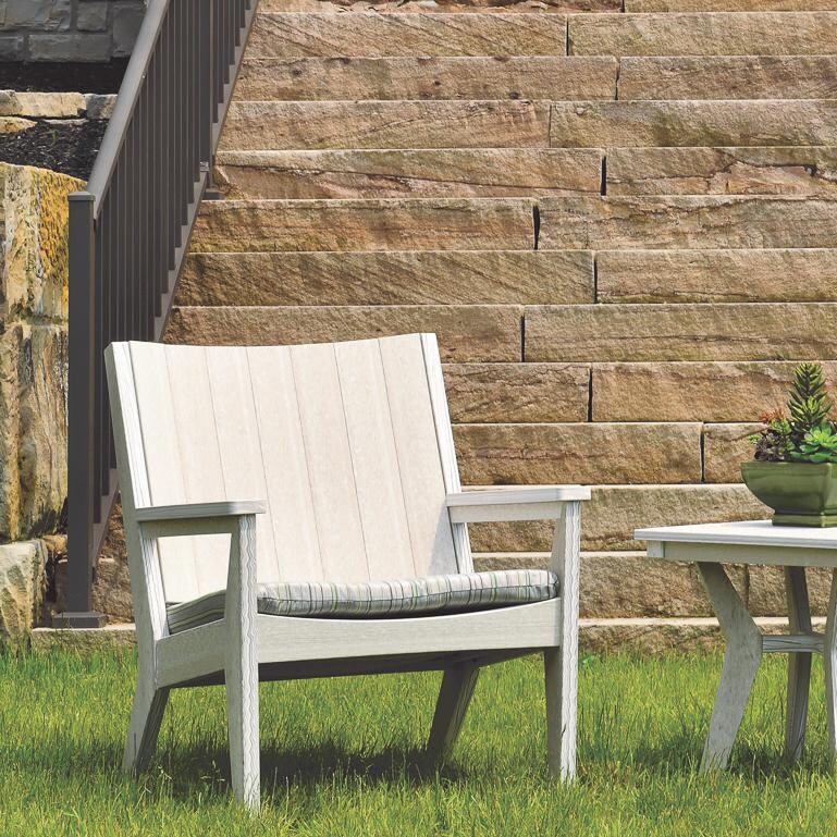 Mayhew Recycled Plastic Club Chair in White by Berlin Gardens