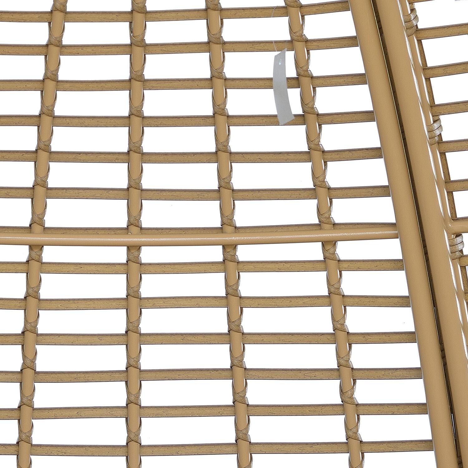 Playa Resin Wicker Daybed in Medium Wood/Soothe Pearl by Sunset West - Top - Detail thumbnail