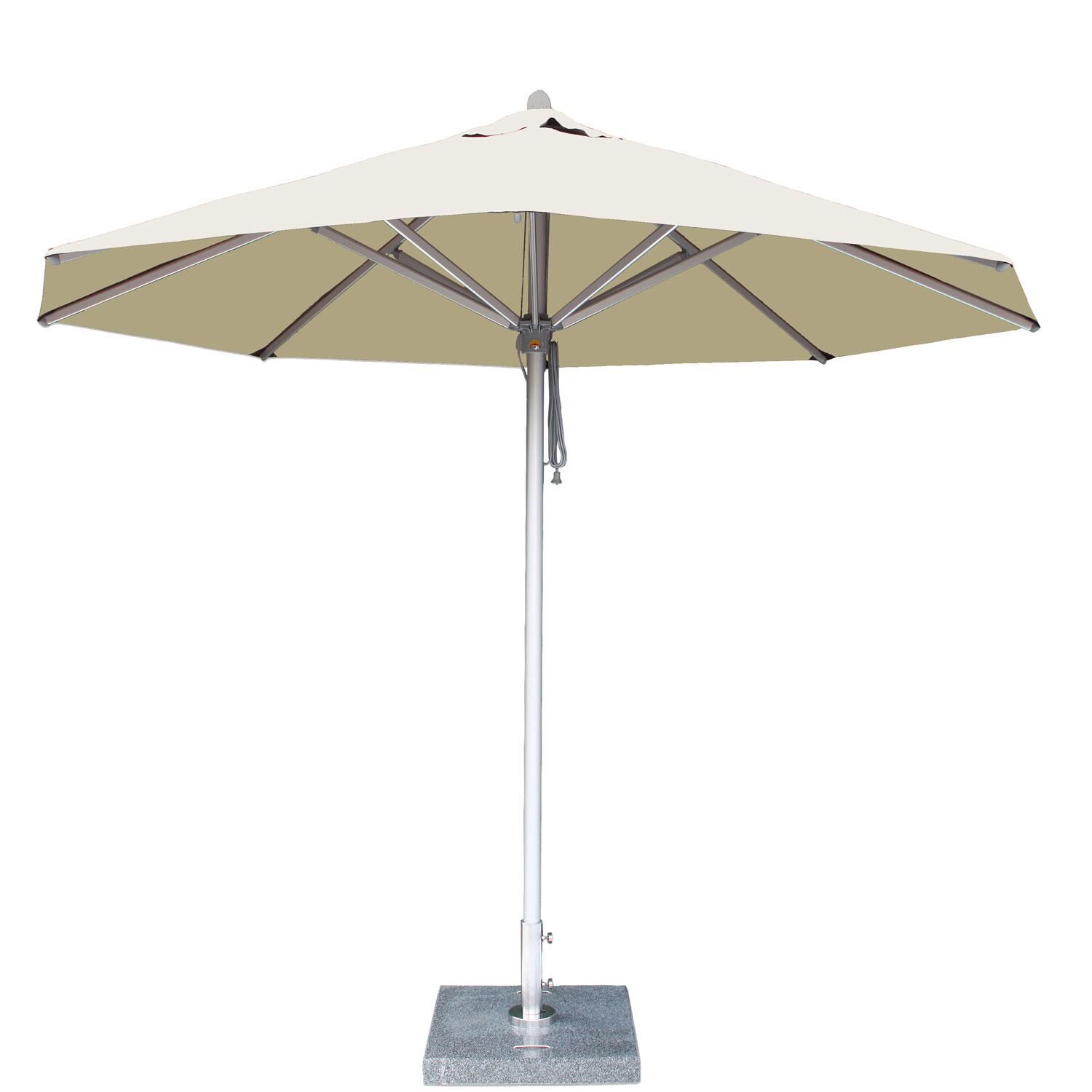 Bambrella Hurricane 11.5 Ft. Round Market Umbrella - Ecru thumbnail