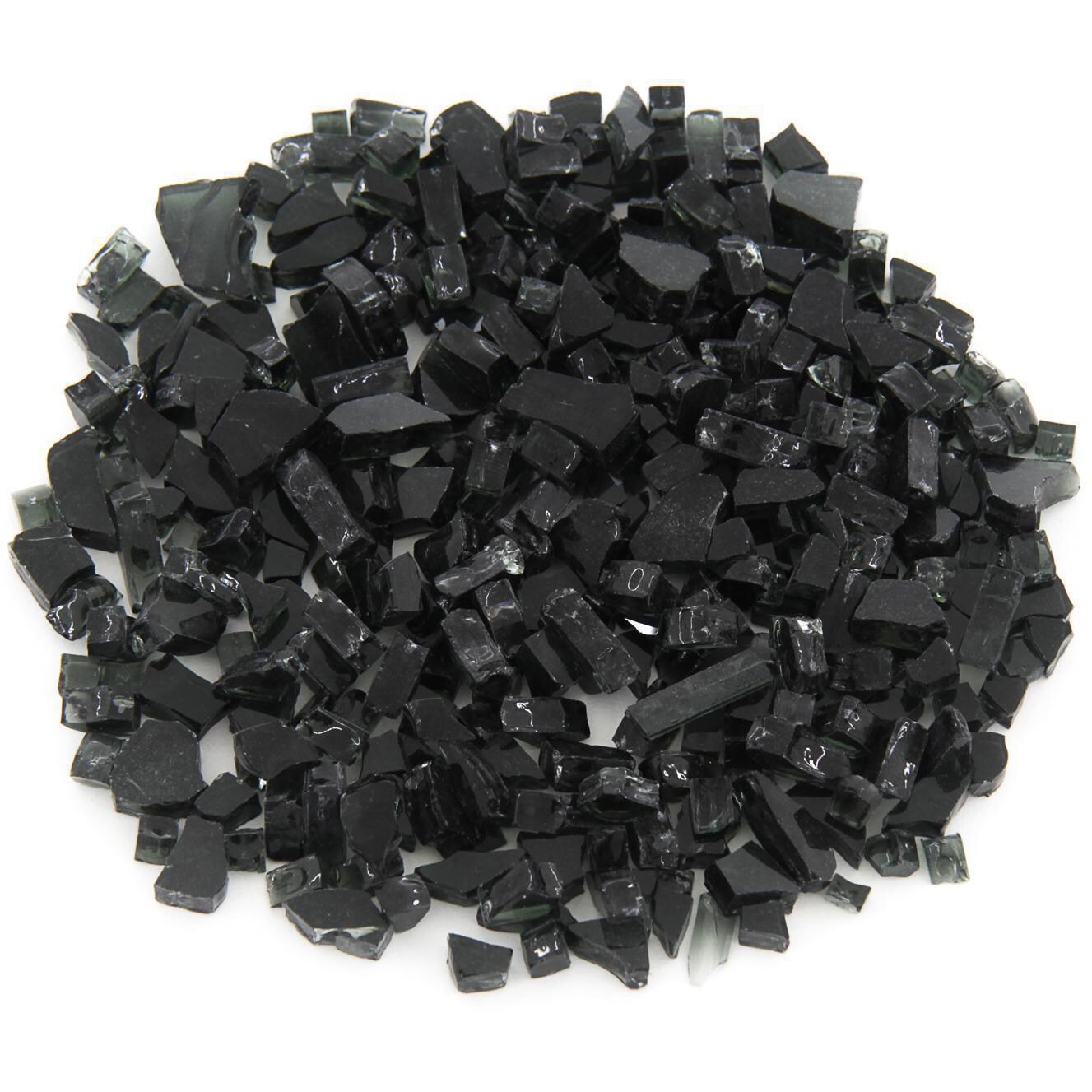 BBQGuys Signature Series 1/4-Inch Onyx Black Non-Reflective Fire Glass - 1 Pound - Top View thumbnail