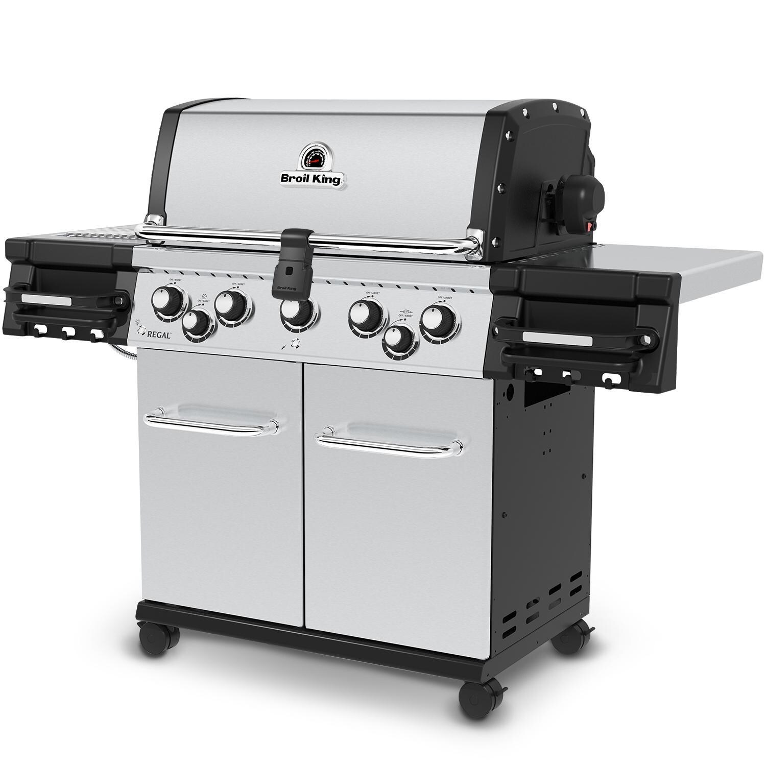 Broil King 958947 Regal S590 PRO IR 32-Inch Natural Gas Grill - Closed From Right - White Background thumbnail