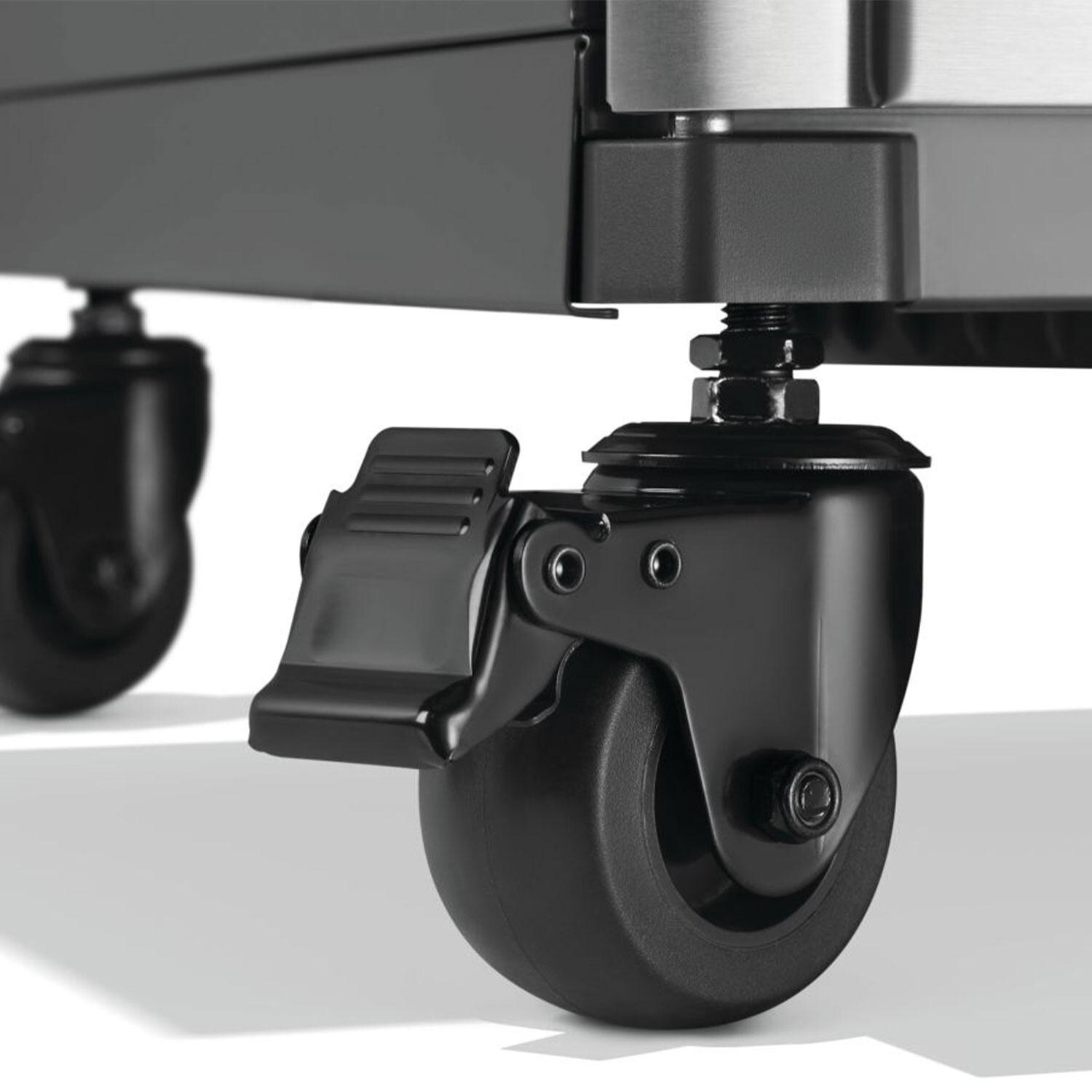 Napoleon P500VRSIBNSS Prestige 500 Propane Gas Grill w/ Infrared Side & Rear Burner - Stainless Steel - Wheels - Detail thumbnail