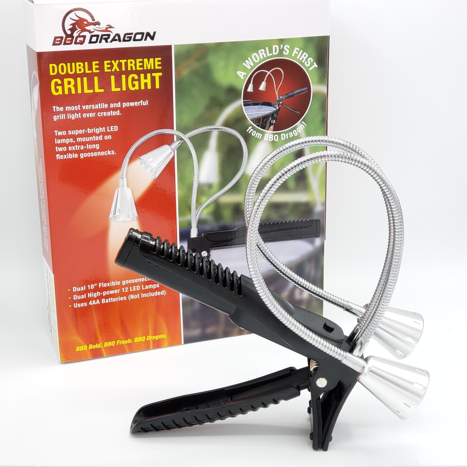 BBQ Dragon Double-Extreme Grill Light W/ 2 Super Bright LED Lamps - BBQD410