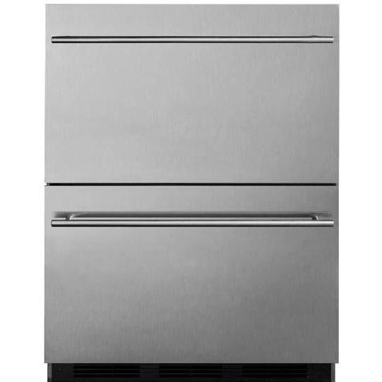 Summit Commercial 24-Inch 3.1 Cu. Ft. Double Drawer Refrigerator - Stainless Steel - SP6DS2D7
