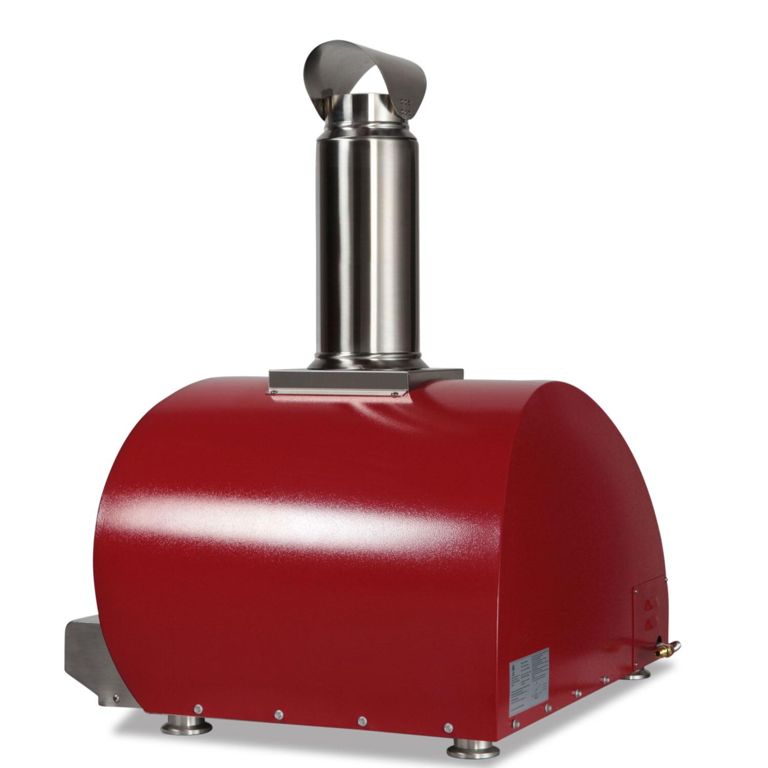Coyote C1PZ30HRNG 30 Inch Hybrid Natural Gas Pizza Oven - Red - Side View - White Background thumbnail