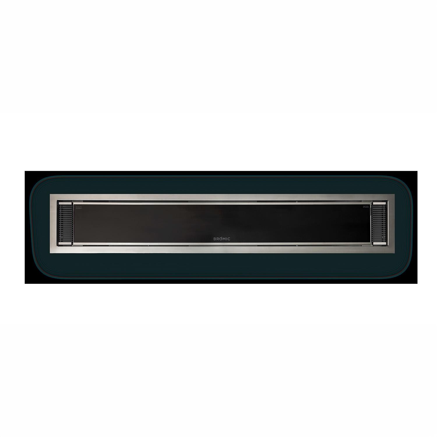 Bromic BH3623013-1 Platinum Electric 4500W Low Clearance Ceiling Recess Kit - Black Vent Front - White Background thumbnail