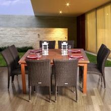 Amazonia Provence 8-Person Resin Wicker Patio Dining Set With Stacking Chairs image