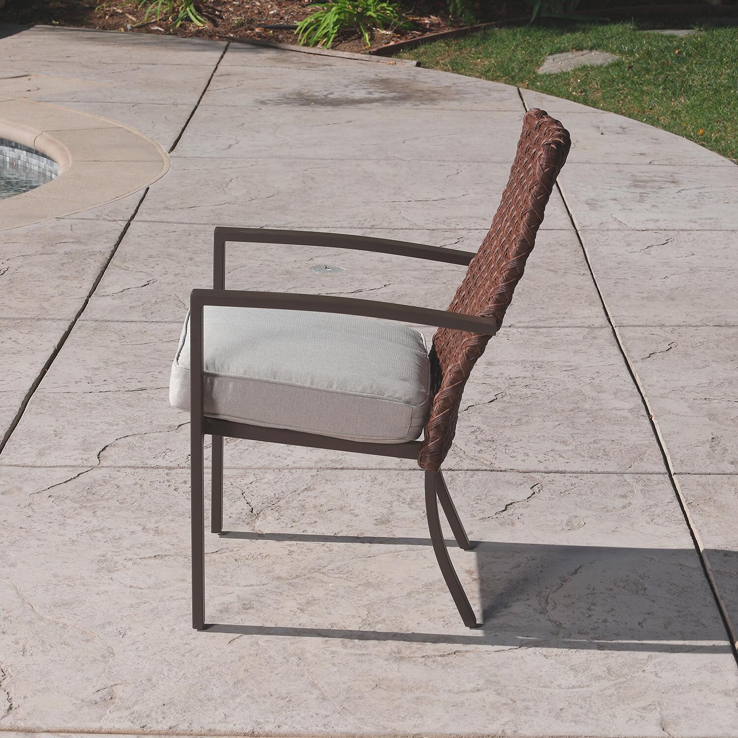 Lakeview Outdoor Designs Bay St. Louis 7 Piece Wicker & Aluminum Patio Dining Set - Patio Dining Chair Side thumbnail