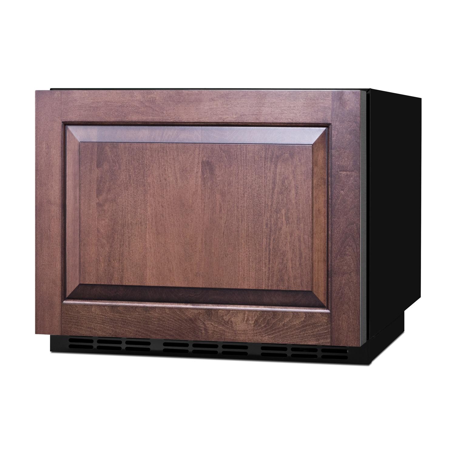 Summit FF1DSS Commercial 21 1/2-Inch 1.6 Cu. Ft. Built-In Drawer Refrigerator - Angled with Custom Front Panel thumbnail