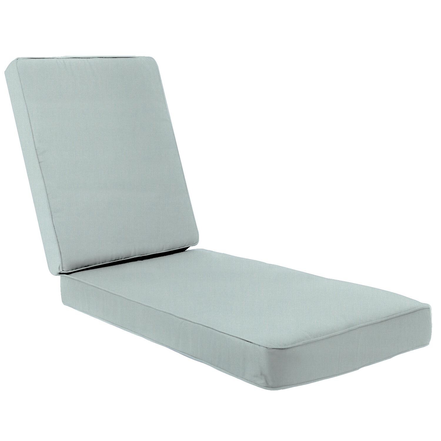 Sunbrella Canvas Spa Long Outdoor Replacement Chaise Lounge Cushion W/ Piping By BBQGuys Signature