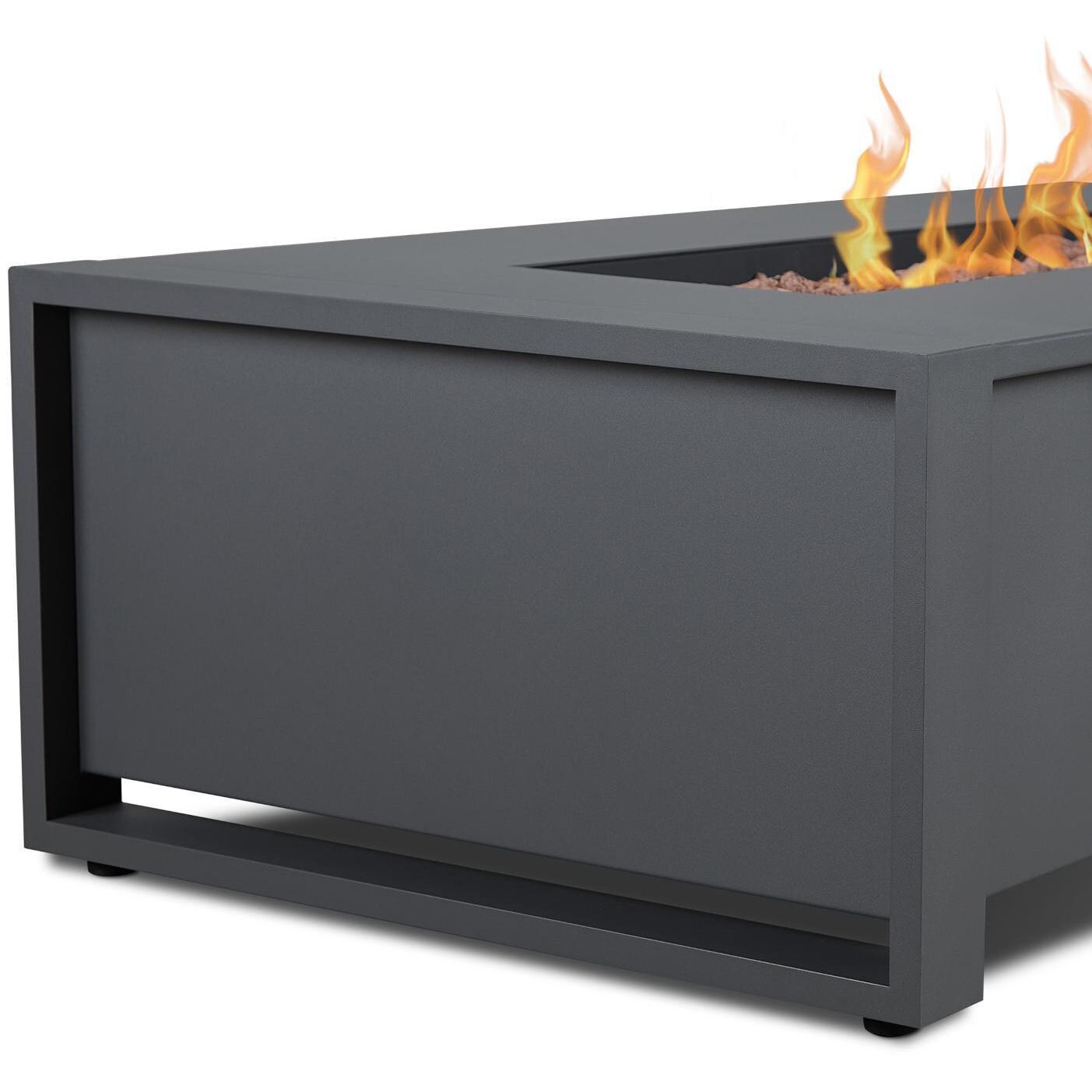 Lakeview Outdoor Designs SC-6330LP-GRY Lafitte 42-Inch Rectangle Propane Gas Fire Table - Detail thumbnail