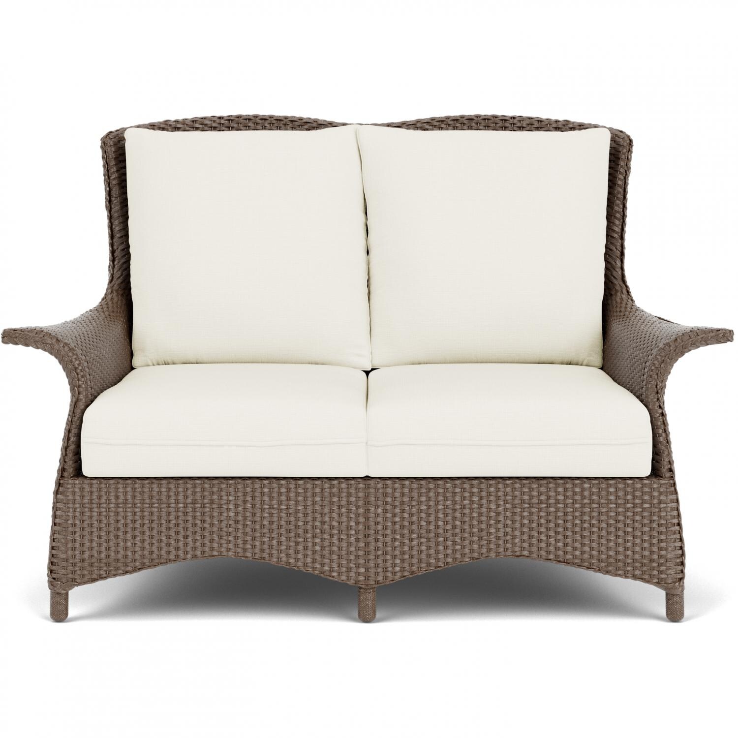 Mandalay Lloyd Loom Loveseat in Bark/Sailcloth Salt by Lloyd Flanders
