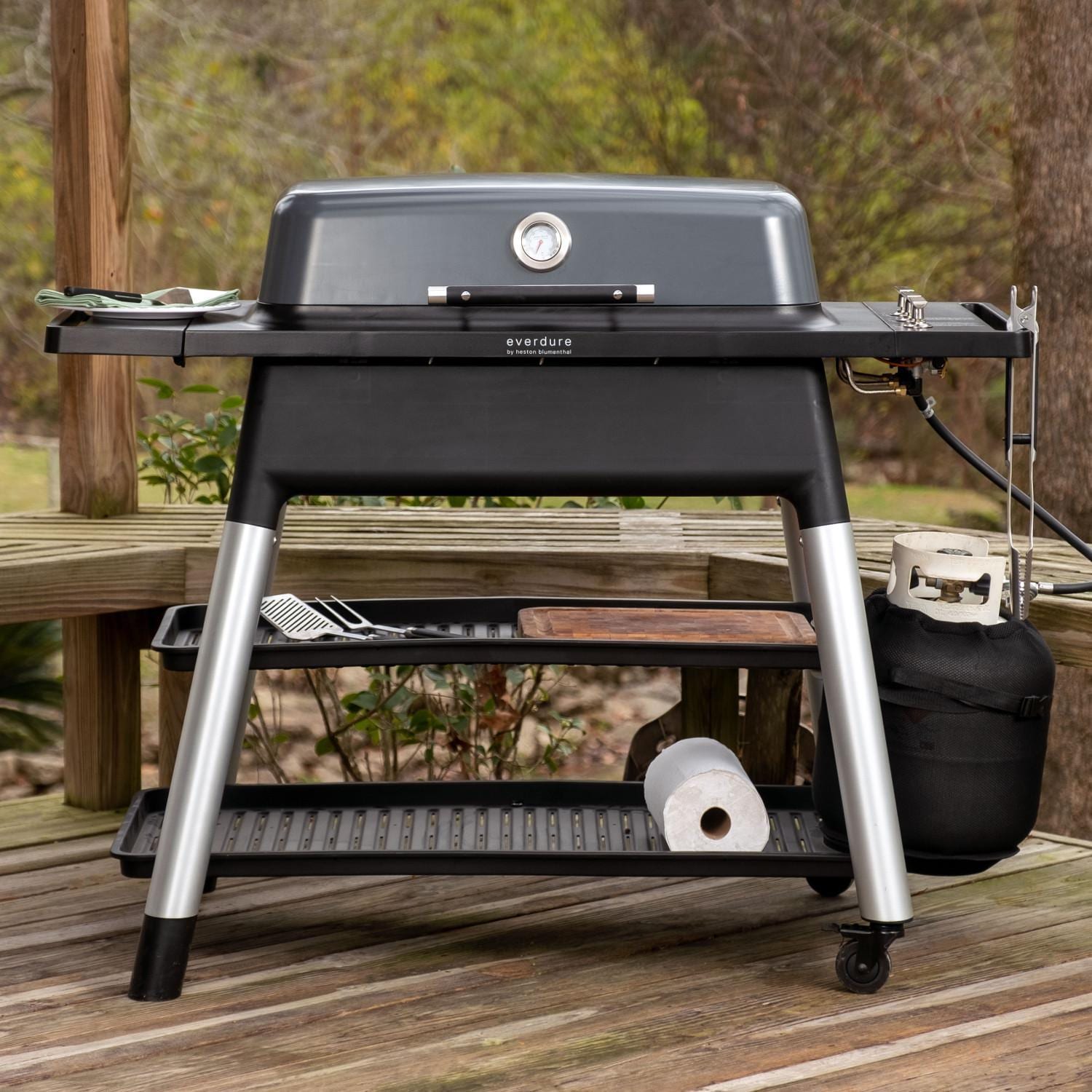 Everdure FURNACE 52-Inch 3-Burner Propane Gas Grill With Stand - Graphite - HBG3GUS