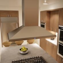 Zephyr Range Hoods 42-Inch Europa Napoli Island Hood With 715 CFM Internal Blower And Touch Controls - ZNA-E42BS image