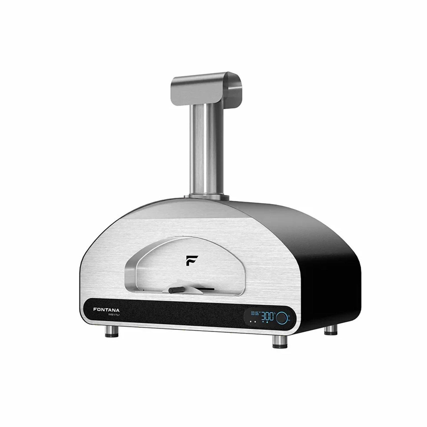 Fontana Forni FFVOLTA90-B Volta 90 Hybrid Smart Outdoor Oven - Black - White Background thumbnail