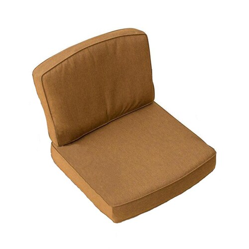 Sunbrella Canvas Teak Medium Outdoor Replacement Club Chair Cushion Set