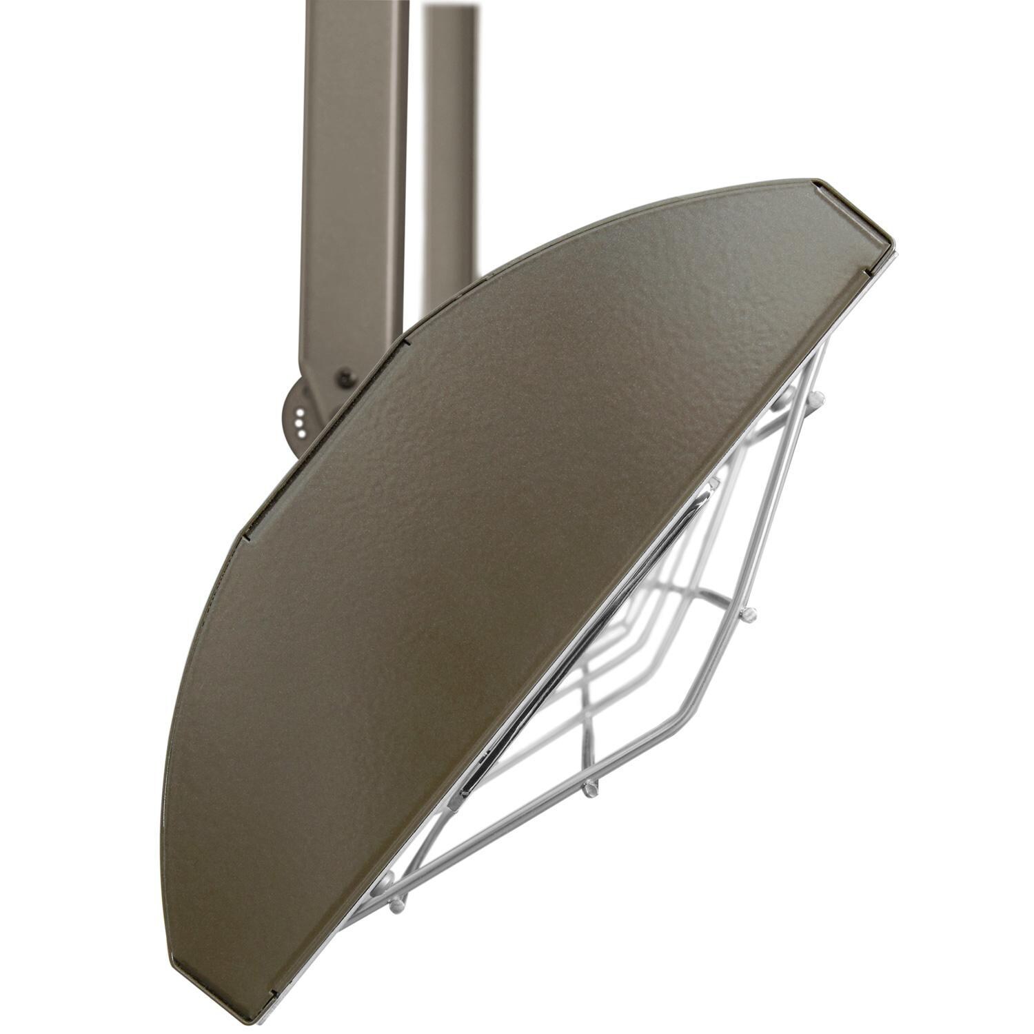 Infratech 13 1246WH Drop Pole Mount Assembly (Assembly Only - Heater Not Included) - Bronze - Closeup of Heater Tilted thumbnail