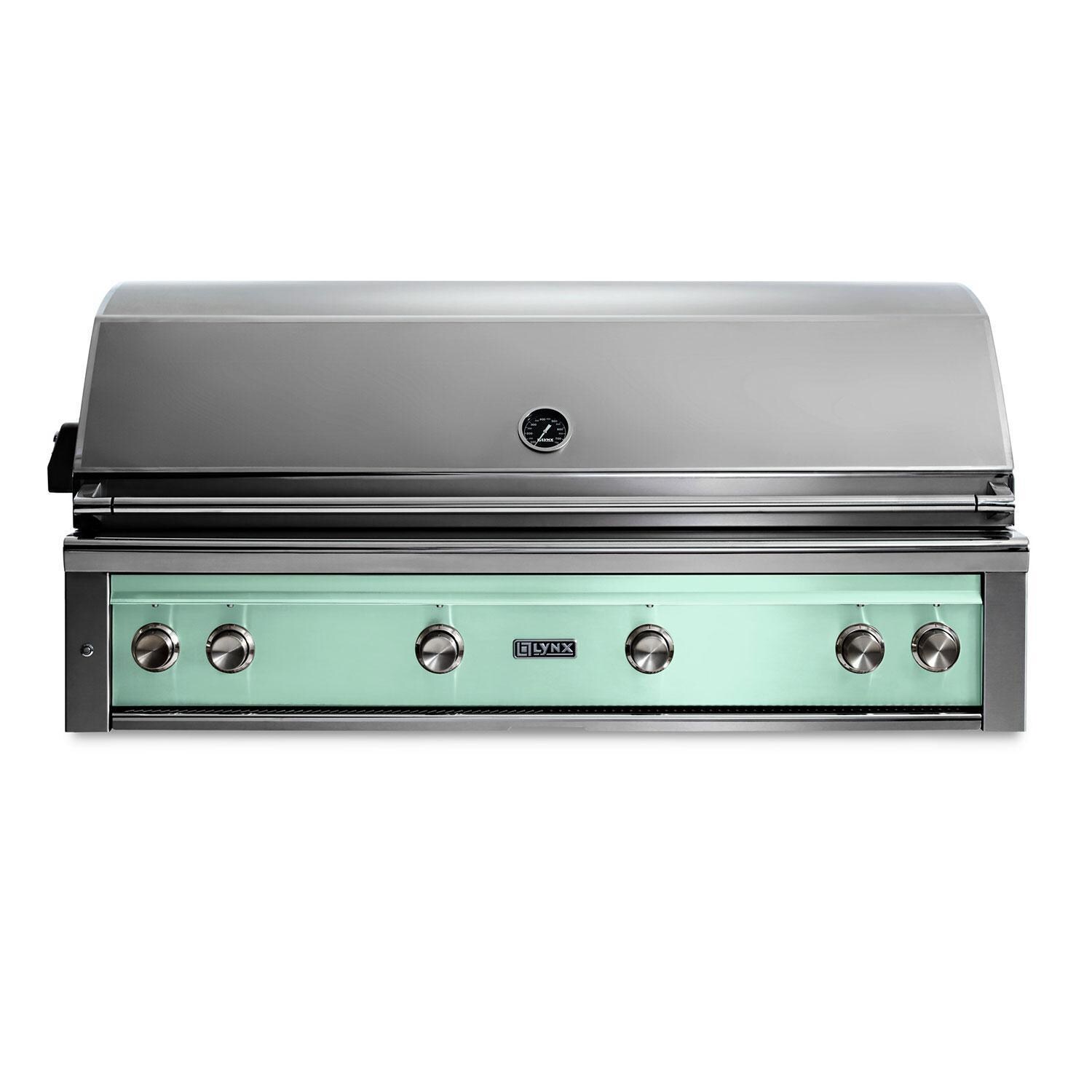 Lynx L54TR-SUNG Professional 54 Inch Built-In Natural Gas Grill With One Infrared Trident Burner & Rotisserie in Surf - Display - White Background thumbnail