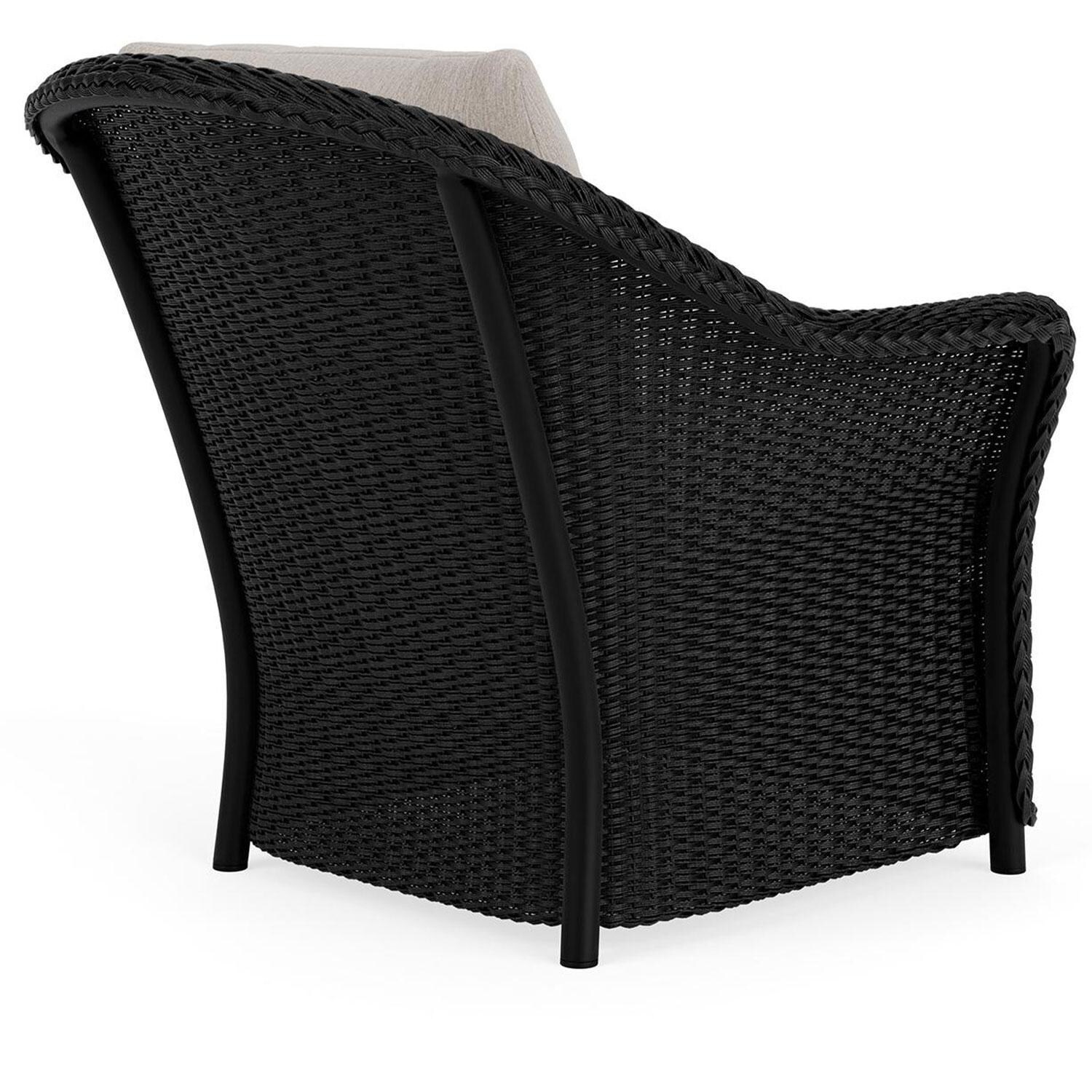 Lloyd Flanders Weekend Retreat Lounge Chair in Ebony Finish W/ Remy Cloud Fabric - Back Right thumbnail