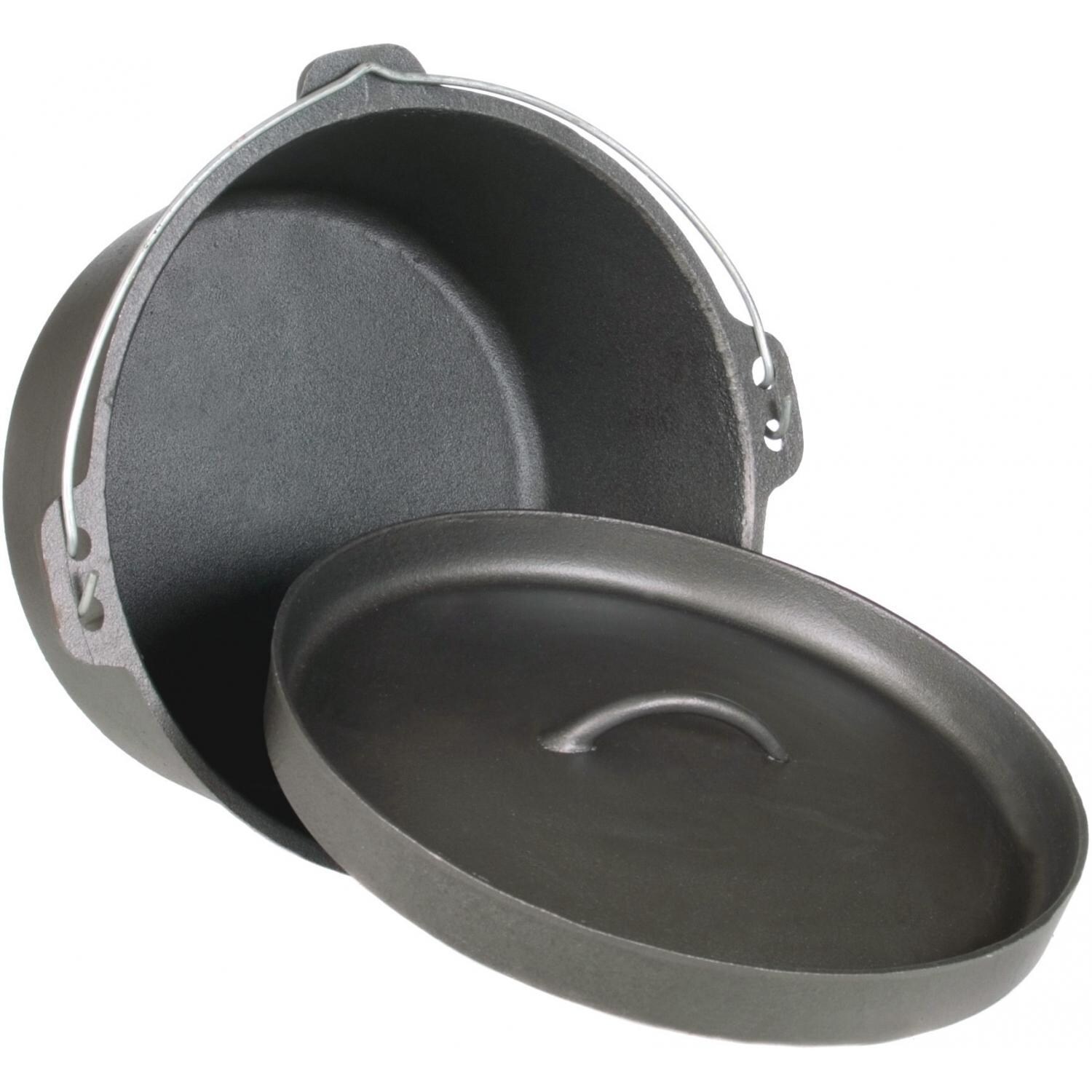 Cajun Cookware 4.5-Quart Seasoned Cast Iron Camp Pot - Inside View thumbnail