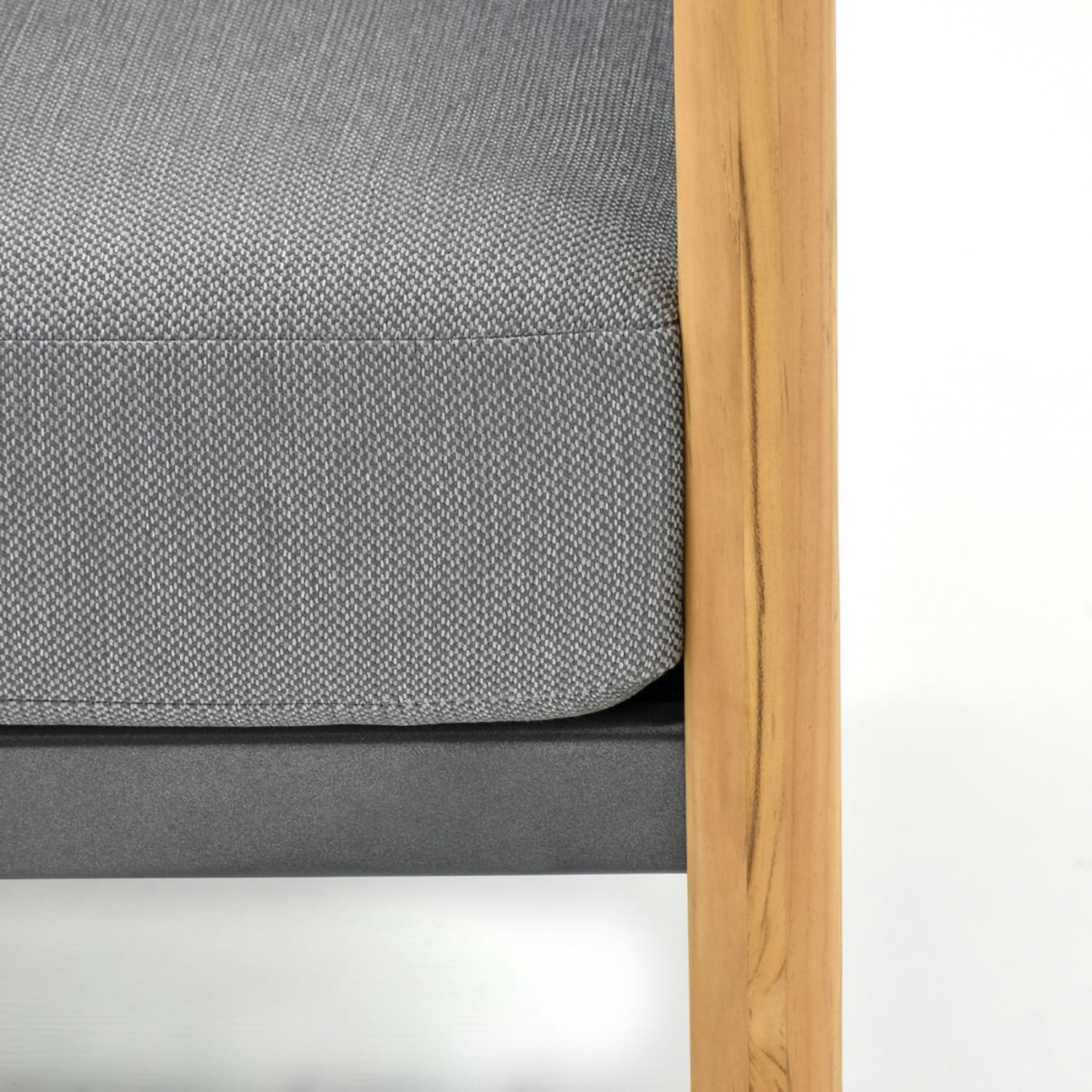 Dekka 5 Pc Seating Set W/ Grey Cushions in Wood By Lakeview Outdoor Designs - Chair Seat - Detail thumbnail