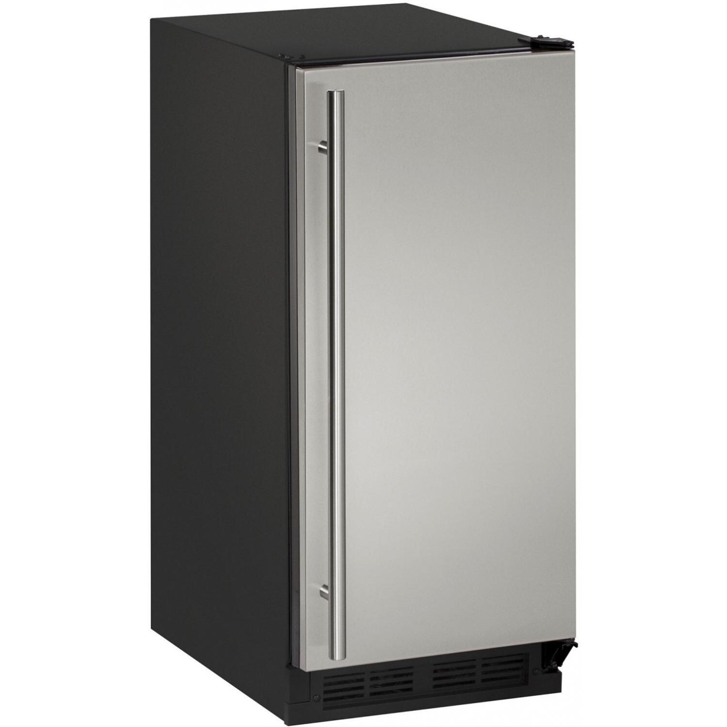 U-Line 1000 Series 15-Inch 60 Lb. Built-In Ice Maker With Pump - Stainless Steel - U-CLR1215S-40A