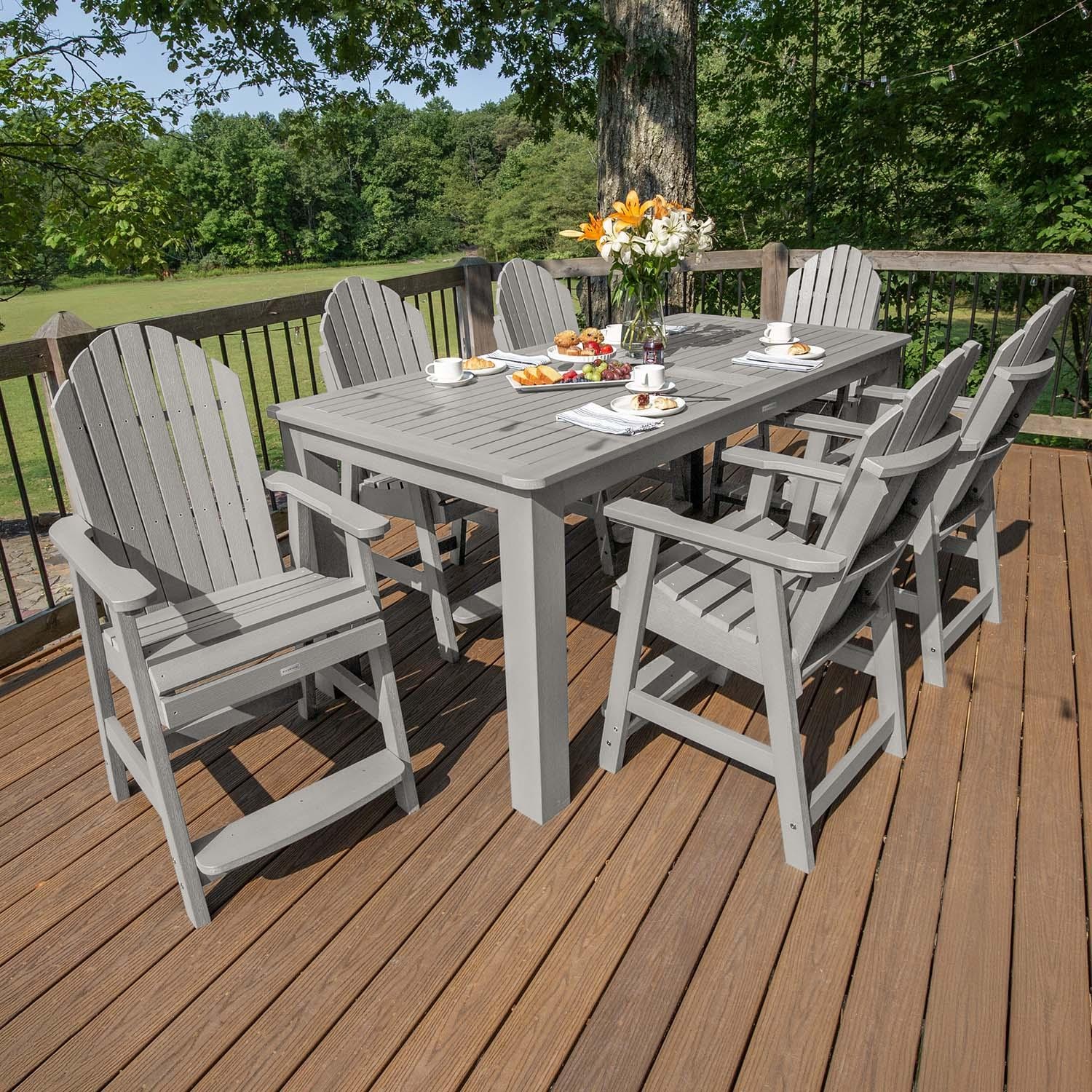 Dream Bay 7 Pc Recycled Plastic Counter Height Dining Set in Harbor Gray by Lakeview