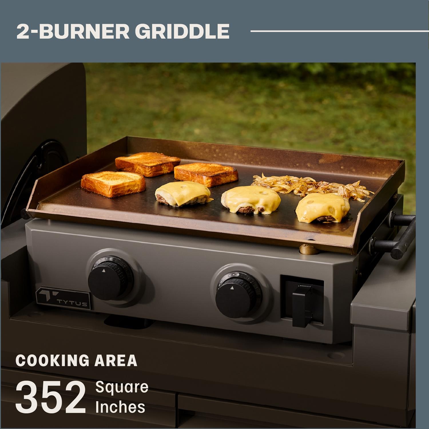TYTUS TDT-BUN-013 Modular Duo w/ 4-Burner Gas Grill & 2-Burner Gas Griddle - Griddle Features - Detail thumbnail