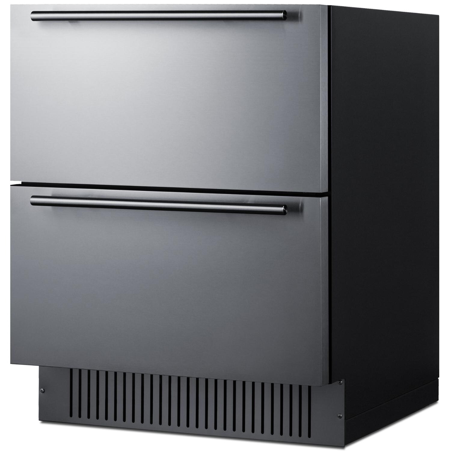 Summit SPR275OS2D 27-Inch 4.83 Cu. Ft. 2-Drawer All-Refrigerator - No Panel - Angled thumbnail