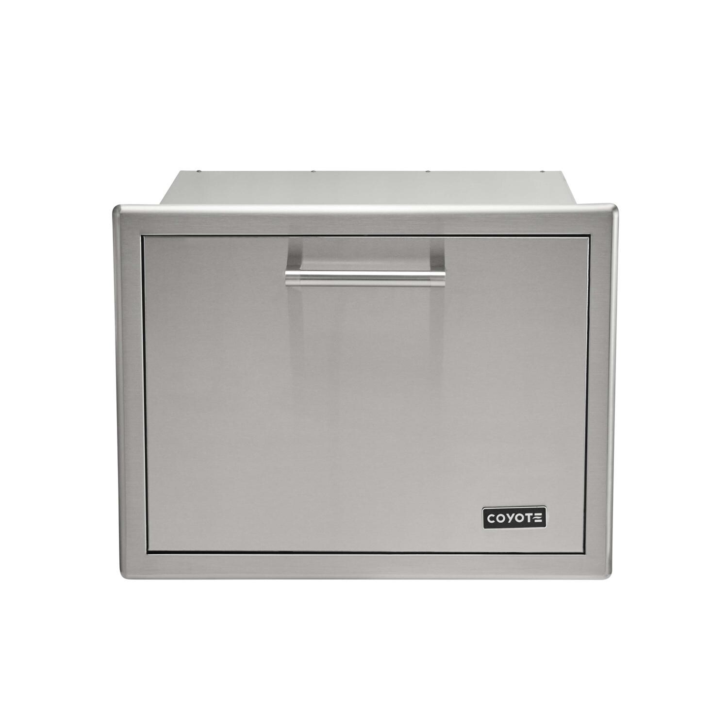 Coyote Outdoor Living C3-CPOC 26 Inch Pull Out Ice Chest - Closed - White Background thumbnail