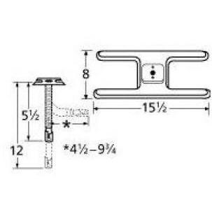 Stainless Steel H Single Burner 10101-72401