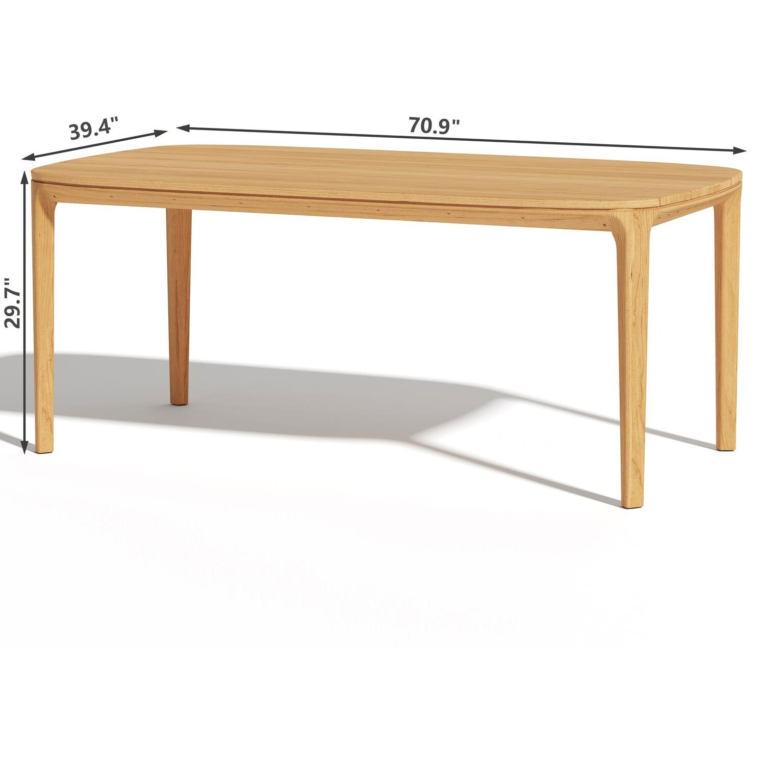 Lakeview Outdoor Designs LV-377-7 Ridgeview 5 Pc Teak Dining Set in Beige - Table Dimensions - Dimensional thumbnail