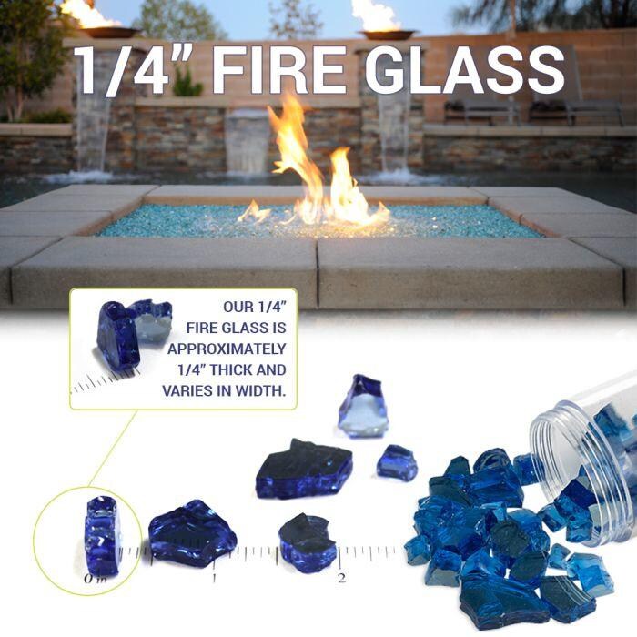 BBQGuys Signature AFF-CHAMRF-10 1/4-Inch Champagne Reflective Fire Glass - Size thumbnail
